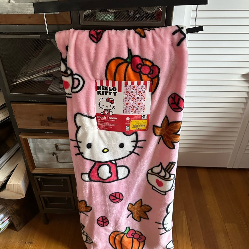 Rare and HTF pumpkin spice latte hello kitty blanket